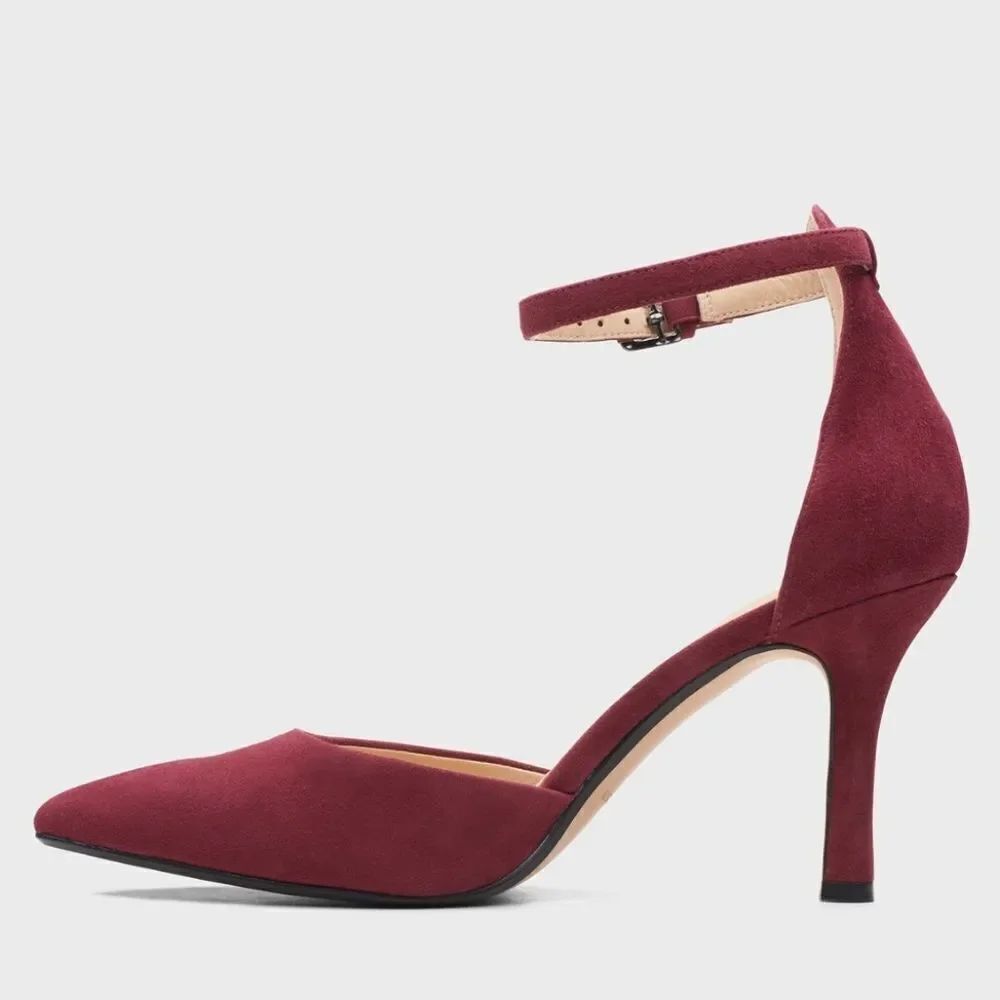 BRAND NEW CATO LOW HEEL ADJUSTABLE BUCKLE ANKLE STRAP POINTED TOE D'ORSAY SHOE